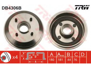 TRW DB4306B stabdžių būgnas 
 Stabdžių sistema -> Būgninis stabdys -> Stabdžių būgnas
1499061, 4034886, 7152197, 7152198