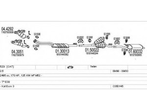 MTS C050145000842 išmetimo sistema 
 Išmetimo sistema -> Išmetimo sistema, visa