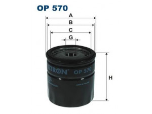 FILTRON OP570 alyvos filtras 
 Techninės priežiūros dalys -> Techninės priežiūros intervalai
OK112, MLS000530, 5009285, 5016786