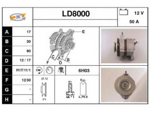 SNRA LD8000 kintamosios srovės generatorius 
 Elektros įranga -> Kint. sr. generatorius/dalys -> Kintamosios srovės generatorius