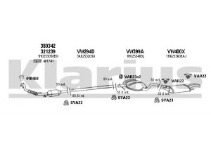 KLARIUS 930595U išmetimo sistema 
 Išmetimo sistema -> Išmetimo sistema, visa