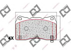 DJ PARTS BP2068 stabdžių trinkelių rinkinys, diskinis stabdys 
 Techninės priežiūros dalys -> Papildomas remontas
4605A049, MR407376, 26296FE040