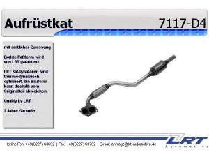 LRT 7117-D4 konversijos katalizatorius 
 Išmetimo sistema -> Euro1-/Euro2-/D3 konvertavimas
854 442