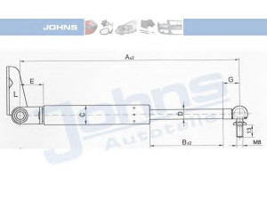 JOHNS 45 15 95-91 dujinė spyruoklė, bagažinė 
 Priedai -> Bagažinė/pakrovimo skyrius
8BG2 63 620