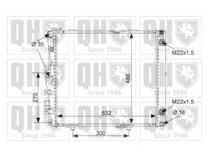 QUINTON HAZELL QER1733 radiatorius, variklio aušinimas 
 Aušinimo sistema -> Radiatorius/alyvos aušintuvas -> Radiatorius/dalys
124 500 2803, 124 500 9003