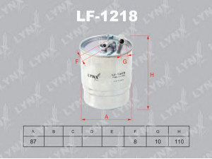 LYNXauto LF-1218 kuro filtras 
 Techninės priežiūros dalys -> Papildomas remontas
05117 492AA, 05175 429AB, 642 092 01 01
