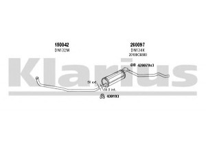 KLARIUS 270535E išmetimo sistema 
 Išmetimo sistema -> Išmetimo sistema, visa