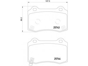 HELLA 8DB 355 021-251 stabdžių trinkelių rinkinys, diskinis stabdys 
 Techninės priežiūros dalys -> Papildomas remontas
583022MA10, 68144432AA