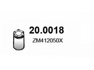 ASSO 20.0018 katalizatoriaus keitiklis 
 Išmetimo sistema -> Katalizatoriaus keitiklis
ZM412050X
