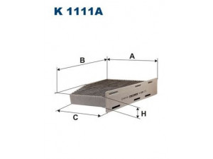 FILTRON K1111A filtras, salono oras 
 Techninės priežiūros dalys -> Techninės priežiūros intervalai
1K1819653, 1K1819653A, 1K1819653B