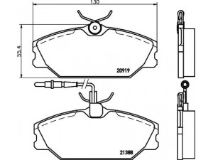 HELLA PAGID 8DB 355 019-181 stabdžių trinkelių rinkinys, diskinis stabdys 
 Techninės priežiūros dalys -> Papildomas remontas
410601531R, 6000008895, 7701202050