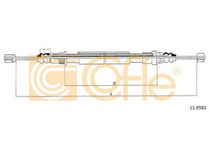 COFLE 11.6582 trosas, stovėjimo stabdys 
 Stabdžių sistema -> Valdymo svirtys/trosai
7700802686