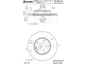 BREMBO 09.B343.41 stabdžių diskas 
 Stabdžių sistema -> Diskinis stabdys -> Stabdžių diskas
2464210012