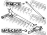 FEBEST MAB-CB valdymo svirties/išilginių svirčių įvorė 
 Ašies montavimas/vairavimo mechanizmas/ratai -> Valdymo svirtis/pasukamosios svirties sujungimas -> Montavimas/sutvirtinimas
MB584084, MB584084