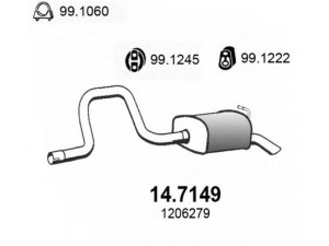 ASSO 14.7149 galinis duslintuvas 
 Išmetimo sistema -> Duslintuvas
1117843, 1206279, 1219626, 1387020