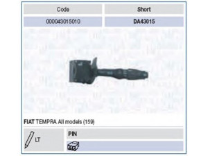 MAGNETI MARELLI 000043015010 vairo kolonėlės jungiklis 
 Vidaus įranga -> Rankinės/kojinės svirties sistema
710635080