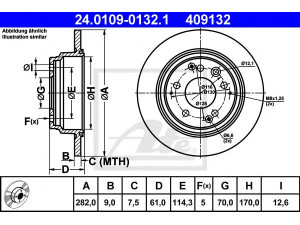 ATE 24.0109-0132.1 stabdžių diskas 
 Dviratė transporto priemonės -> Stabdžių sistema -> Stabdžių diskai / priedai
42510-SP0-000, 42510-SX0-000
