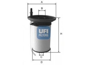 UFI 26.052.00 kuro filtras 
 Degalų tiekimo sistema -> Kuro filtras/korpusas
77366216, 77366607, 77366330, 77366642
