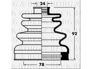 BORG & BECK BCB2829 gofruotoji membrana, kardaninis velenas 
 Ratų pavara -> Gofruotoji membrana
4950838650, 4950839800