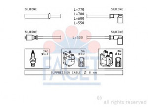 FACET 4.9281 uždegimo laido komplektas 
 Kibirkšties / kaitinamasis uždegimas -> Uždegimo laidai/jungtys
1 626 434, 1 626 436, 1 627 668