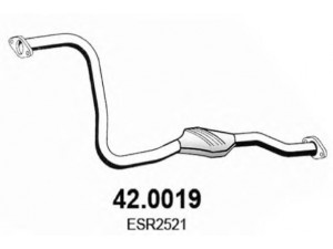 ASSO 42.0019 katalizatoriaus keitiklis 
 Išmetimo sistema -> Katalizatoriaus keitiklis
ESR2521
