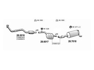 ASSO ART1456 išmetimo sistema 
 Išmetimo sistema -> Išmetimo sistema, visa