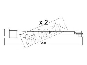 fri.tech. SU.260K įspėjimo kontaktas, stabdžių trinkelių susidėvėjimas 
 Stabdžių sistema -> Susidėvėjimo indikatorius, stabdžių trinkelės
42556205, 42567354