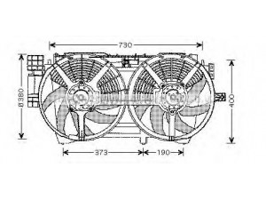 AVA QUALITY COOLING RT7530 ventiliatorius, radiatoriaus 
 Aušinimo sistema -> Oro aušinimas
7701036724