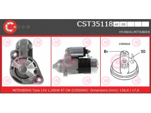CASCO CST35118GS starteris 
 Elektros įranga -> Starterio sistema -> Starteris
M001T25783, M001T71381, M001T71382