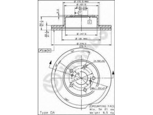 BREMBO 09.5533.10 stabdžių diskas
4351222110, 4351222140