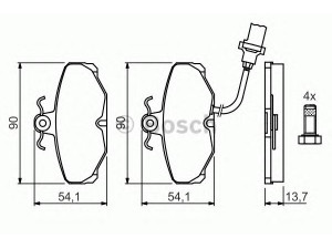 BOSCH 0 986 469 820 stabdžių trinkelių rinkinys, diskinis stabdys 
 Techninės priežiūros dalys -> Papildomas remontas
1111283, 1652207, 1654837, 1666624