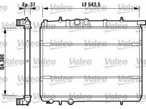 VALEO 732308 radiatorius, variklio aušinimas