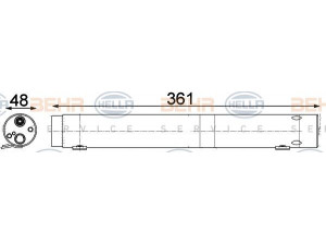 HELLA 8FT 351 193-301 džiovintuvas, oro kondicionierius 
 Oro kondicionavimas -> Džiovintuvas
002 835 09 47, A 002 835 09 47