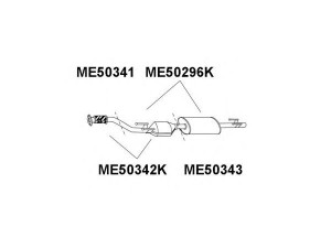 VENEPORTE ME50343 galinis duslintuvas 
 Išmetimo sistema -> Duslintuvas
9014901219, 9014901619