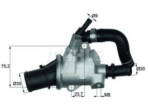 BEHR TI 145 88 termostatas, aušinimo skystis 
 Aušinimo sistema -> Termostatas/tarpiklis -> Thermostat
55189843, 55202883