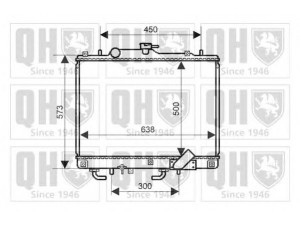 QUINTON HAZELL QER2256 radiatorius, variklio aušinimas 
 Aušinimo sistema -> Radiatorius/alyvos aušintuvas -> Radiatorius/dalys
MR 258 668, MR 258 669