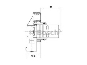 BOSCH 0 265 001 187 jutiklis, alkūninio veleno impulsas; RPM jutiklis, variklio valdymas; jutiklis, skirstomojo veleno padėtis 
 Elektros įranga -> Jutikliai