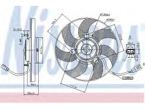 NISSENS 85680 ventiliatorius, radiatoriaus 
 Aušinimo sistema -> Oro aušinimas
1K0959455DG, 1K0959455DG, 1K0959455DG