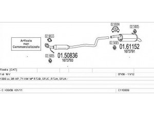 MTS C110839021886 išmetimo sistema 
 Išmetimo sistema -> Išmetimo sistema, visa