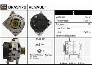 DELCO REMY DRA9170 kintamosios srovės generatorius 
 Elektros įranga -> Kint. sr. generatorius/dalys -> Kintamosios srovės generatorius
7701042288, 7701499612, 3523420