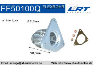LRT FF50100Q remonto vamzdis, katalizatorius 
 Išmetimo sistema -> Išmetimo vamzdžiai
82.00.071.846