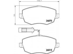 HELLA PAGID 8DB 355 012-861 stabdžių trinkelių rinkinys, diskinis stabdys 
 Techninės priežiūros dalys -> Papildomas remontas
71773150, 77364331, 77365218