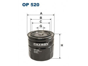 FILTRON OP520 alyvos filtras 
 Techninės priežiūros dalys -> Techninės priežiūros intervalai
OK12, OK39, 116120603000, 116440603000