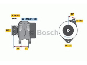 BOSCH 0 986 042 000 kintamosios srovės generatorius 
 Elektros įranga -> Kint. sr. generatorius/dalys -> Kintamosios srovės generatorius
46532668, 46813061, 46841963, 46532668