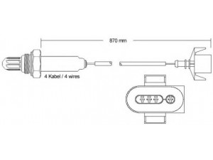 BBT OXY415.087 lambda jutiklis 
 Išmetimo sistema -> Lambda jutiklis
1 022 476, 95VW-9F472-FA, 021 906 265 AD