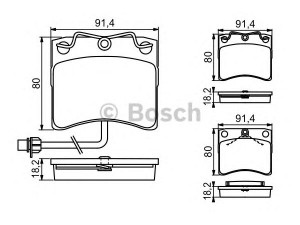 BOSCH 0 986 494 041 stabdžių trinkelių rinkinys, diskinis stabdys 
 Techninės priežiūros dalys -> Papildomas remontas
7D0 698 151 C, 7D0 698 151 H