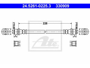 ATE 24.5261-0225.3 stabdžių žarnelė 
 Stabdžių sistema -> Stabdžių žarnelės
4806 F6, 4806 J5, 4806 F6, 4806 J5