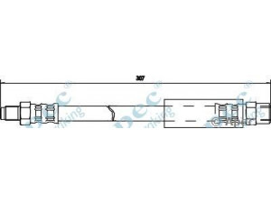 APEC braking HOS3414 stabdžių žarnelė 
 Stabdžių sistema -> Stabdžių žarnelės
4D0611775C, 8A0611775A, 8D0611775C