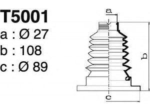 DEPA T5001 gofruotoji membrana, kardaninis velenas 
 Ratų pavara -> Gofruotoji membrana
171498201A, 6N0498201, 6Q0498201