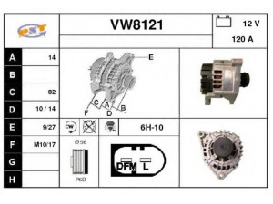 SNRA VW8121 kintamosios srovės generatorius
071903016D